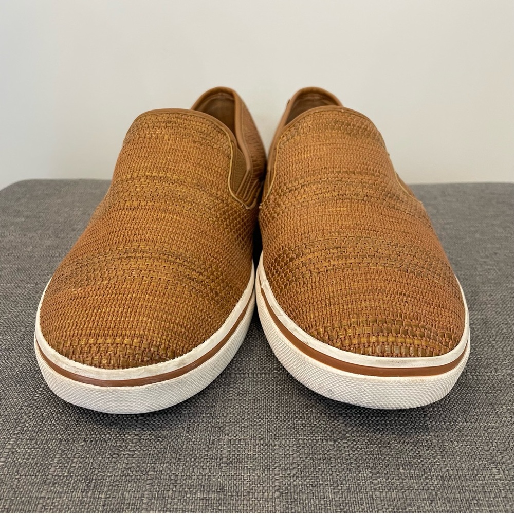RALPH LAUREN Janis Woven Slip On Loafer Flat Sneakers - Tan Size 10 - Picture 5 of 13